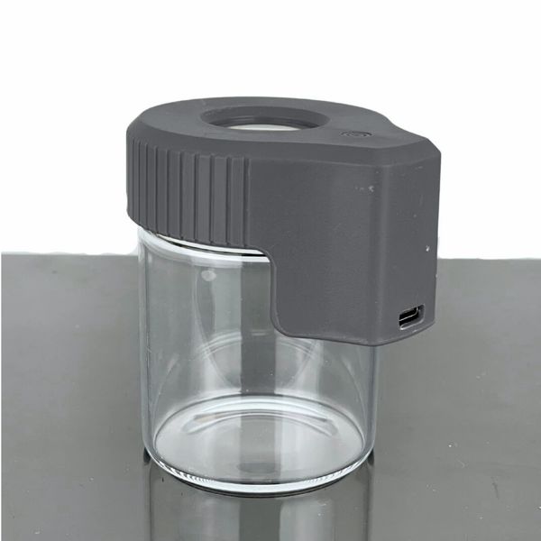 Pote Hermetico Abduzido com Lupa e Led 90ml Cinza 36128.jpg